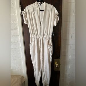 Express cream jumpsuit